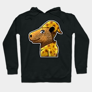 illustration of cute capybara Hoodie